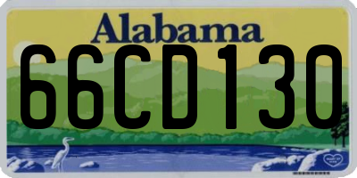 AL license plate 66CD130
