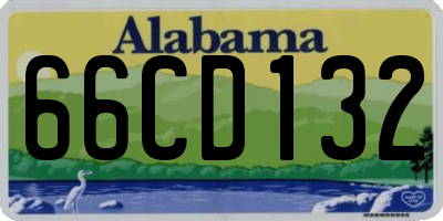 AL license plate 66CD132
