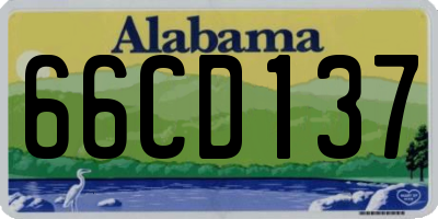 AL license plate 66CD137
