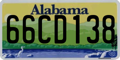 AL license plate 66CD138