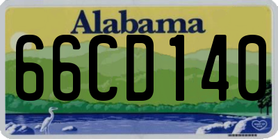 AL license plate 66CD140