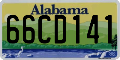AL license plate 66CD141