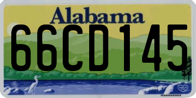 AL license plate 66CD145
