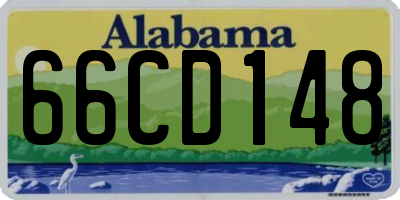 AL license plate 66CD148