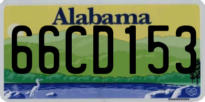 AL license plate 66CD153