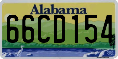 AL license plate 66CD154