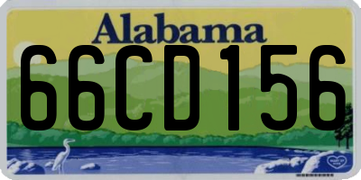 AL license plate 66CD156