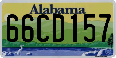 AL license plate 66CD157