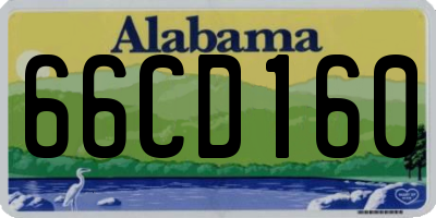 AL license plate 66CD160