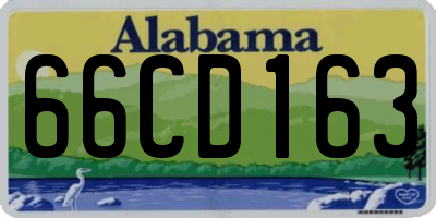 AL license plate 66CD163