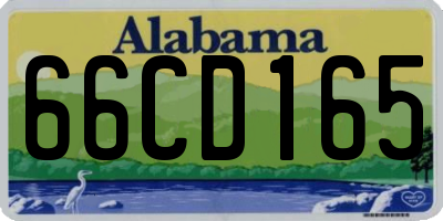 AL license plate 66CD165