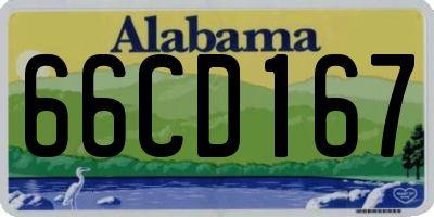 AL license plate 66CD167