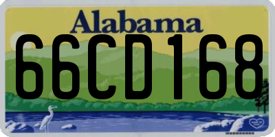 AL license plate 66CD168