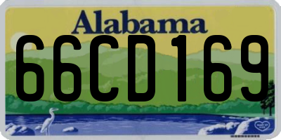 AL license plate 66CD169
