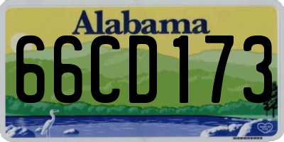 AL license plate 66CD173
