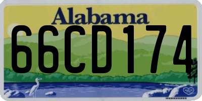 AL license plate 66CD174