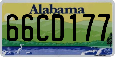 AL license plate 66CD177