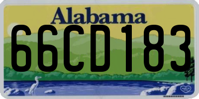 AL license plate 66CD183
