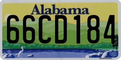 AL license plate 66CD184