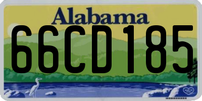 AL license plate 66CD185