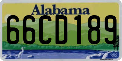 AL license plate 66CD189
