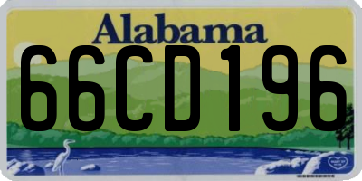 AL license plate 66CD196