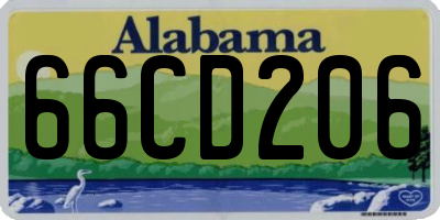 AL license plate 66CD206