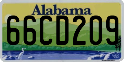 AL license plate 66CD209
