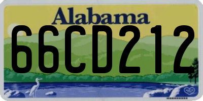 AL license plate 66CD212