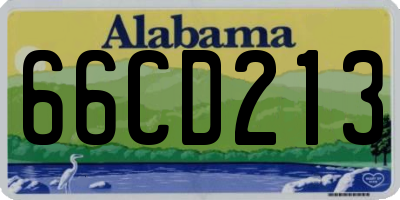 AL license plate 66CD213