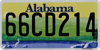 AL license plate 66CD214