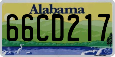 AL license plate 66CD217