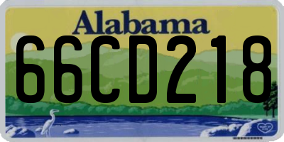 AL license plate 66CD218