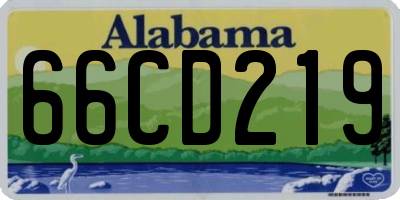 AL license plate 66CD219