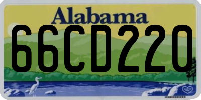 AL license plate 66CD220