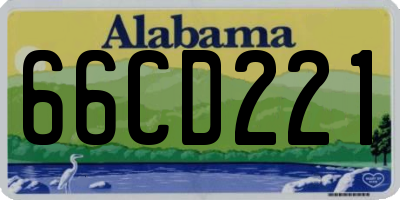 AL license plate 66CD221