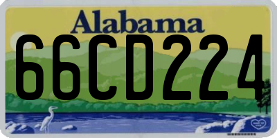 AL license plate 66CD224