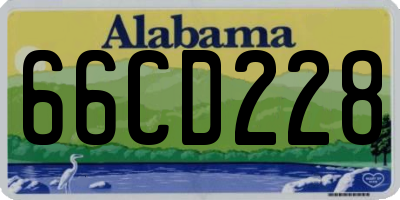 AL license plate 66CD228