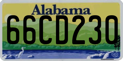 AL license plate 66CD230