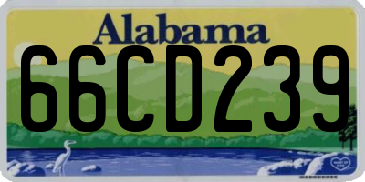 AL license plate 66CD239
