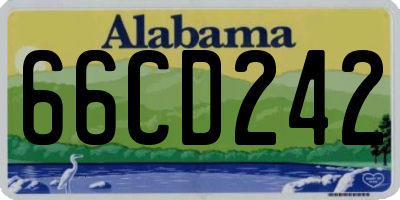AL license plate 66CD242