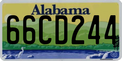 AL license plate 66CD244