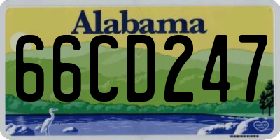 AL license plate 66CD247