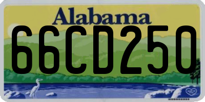 AL license plate 66CD250