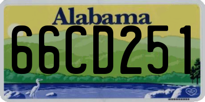 AL license plate 66CD251