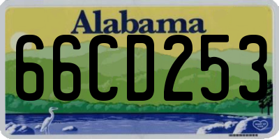 AL license plate 66CD253