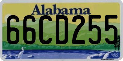 AL license plate 66CD255