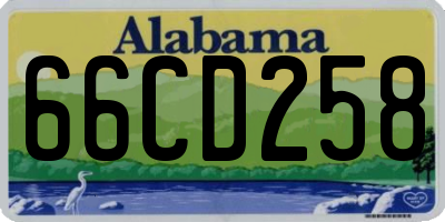 AL license plate 66CD258