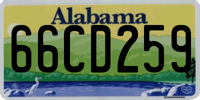 AL license plate 66CD259