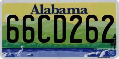 AL license plate 66CD262